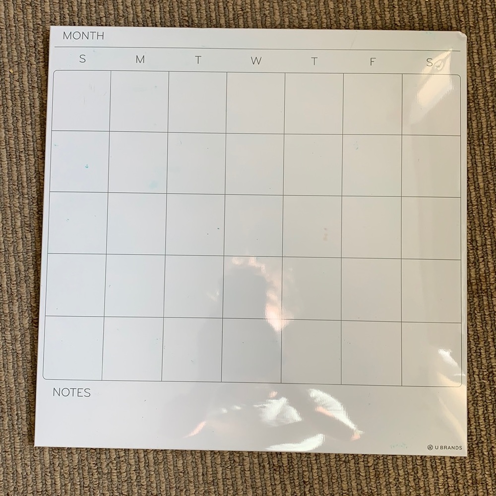White board calendar